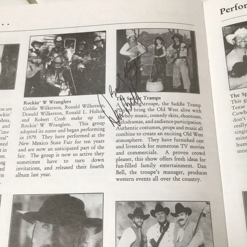 Signed x6 Vtg 7th Annual Western Music Festival 1995 Tucson Arizona Program 919A